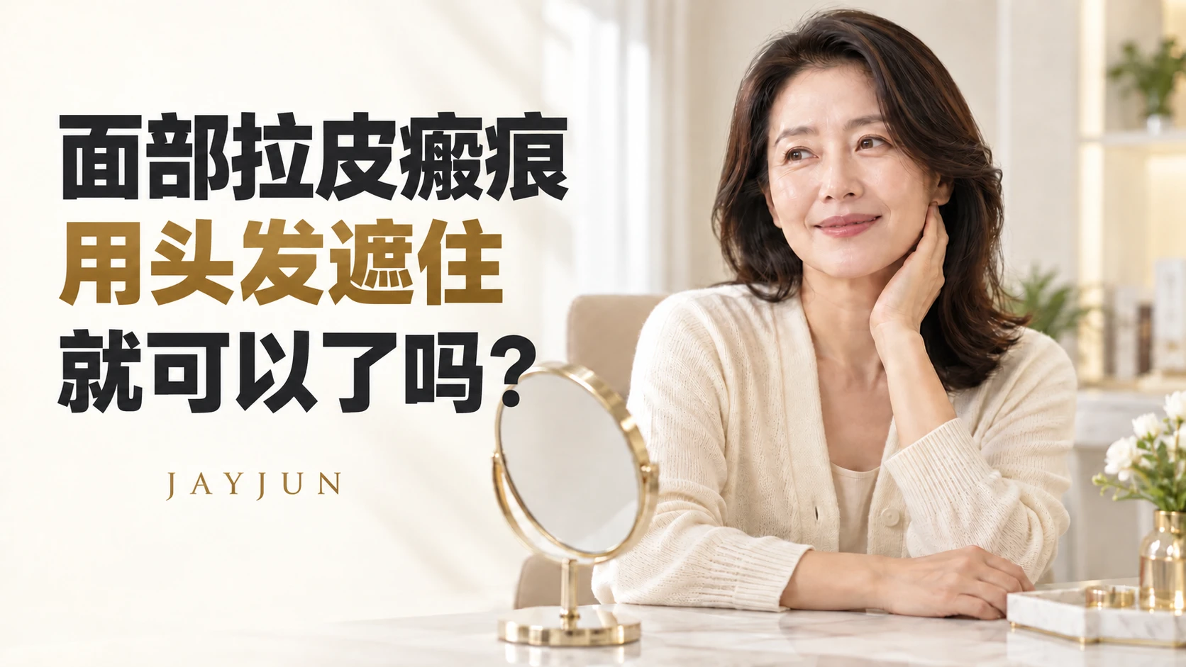面部拉皮瘢痕，用头发遮住就可以了吗？