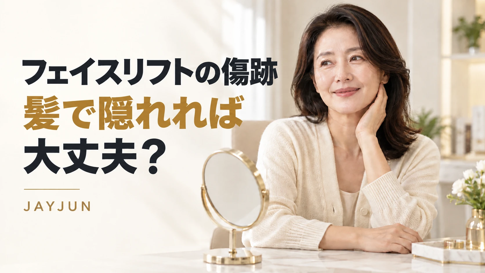 フェイスリフトの傷跡は、髪で隠れれば大丈夫ですか？