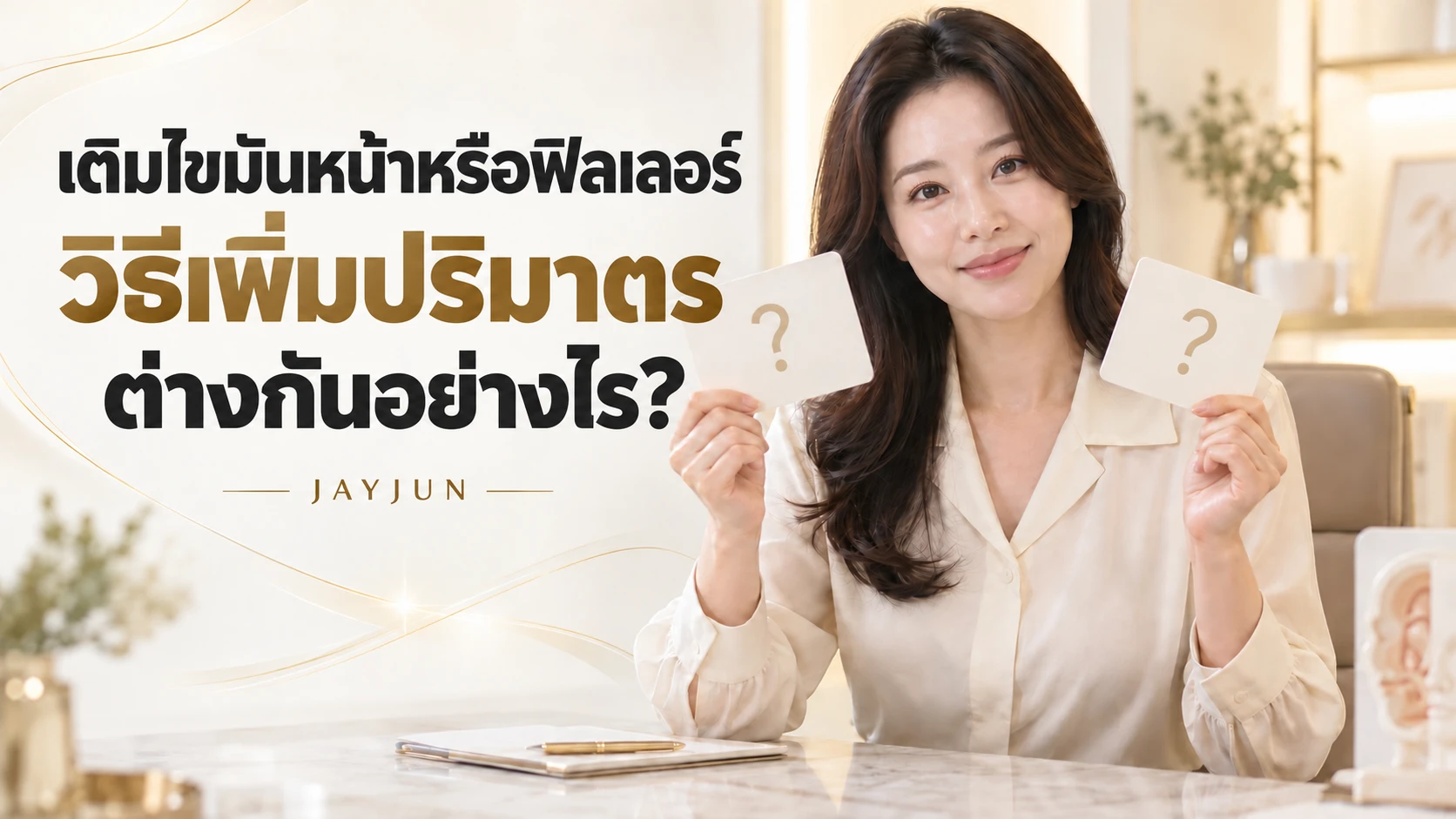 ใบหน้าตอบ ควรเปรียบเทียบเติมไขมันกับฟิลเลอร์จากอะไร?