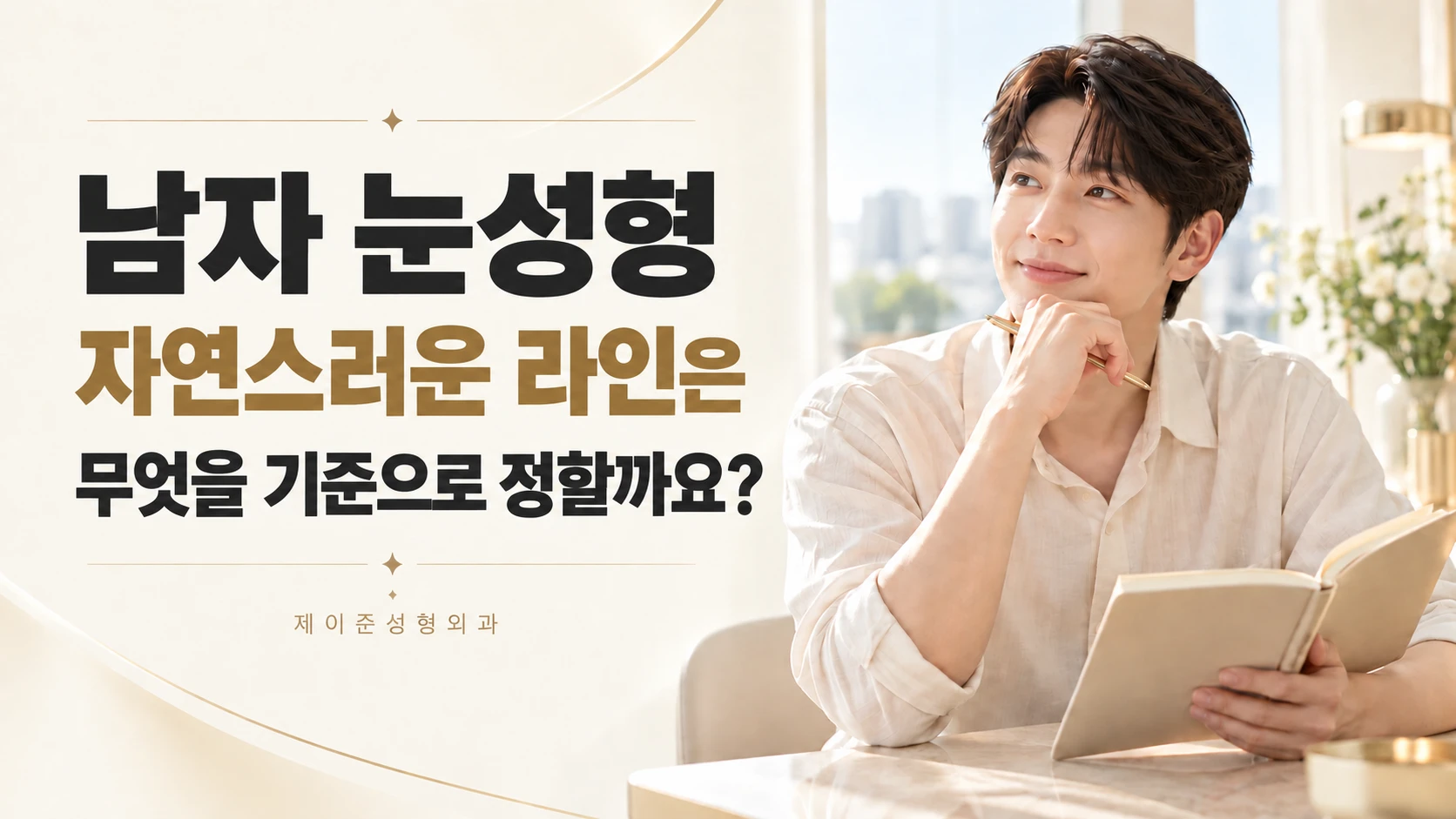 남자 눈성형, 얇은 쌍꺼풀이면 자연스러울까요? 칼럼 표지