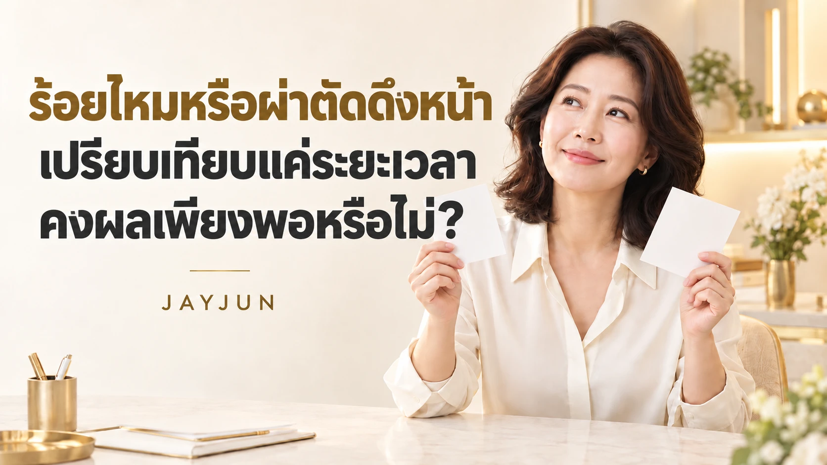 ร้อยไหมหรือผ่าตัดดึงหน้า เปรียบเทียบแค่ระยะเวลาคงผลเพียงพอหรือไม่?