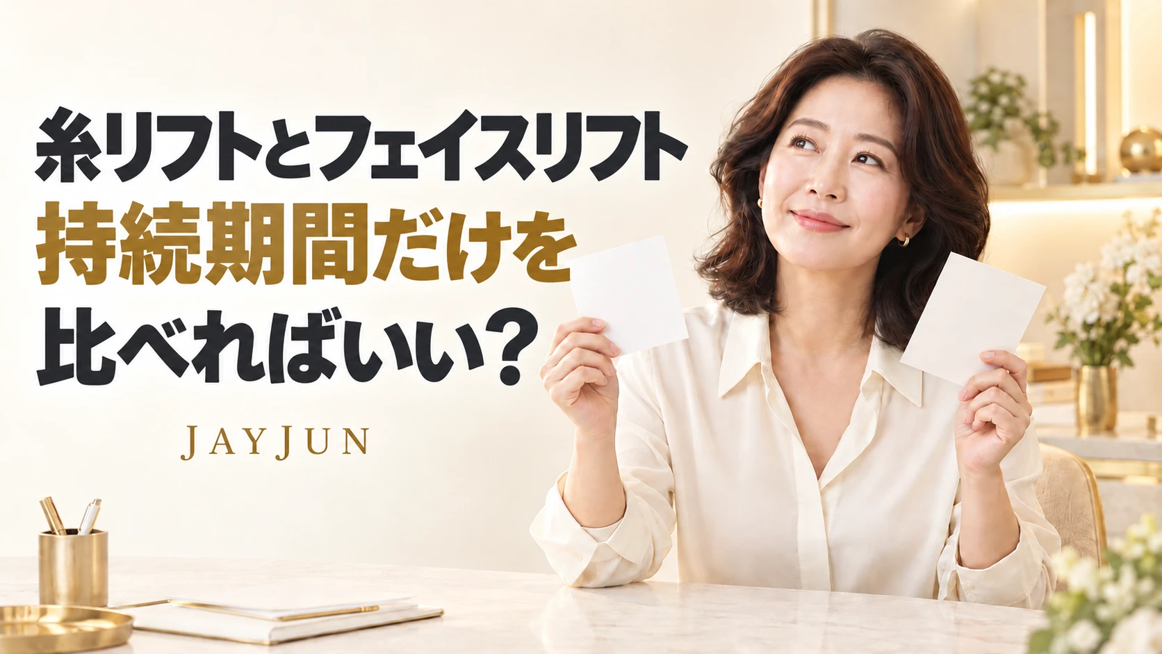 糸リフトとフェイスリフトは、持続期間だけを比べればよいですか？